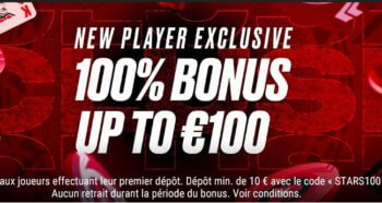 Code bonus Pokerstars février  2023 : jusqu’à 100€